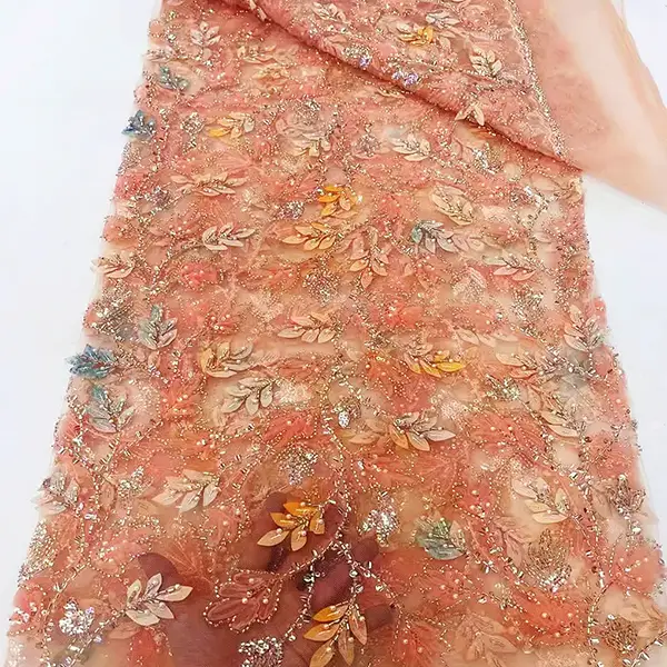 Só 3D bróidnéireacht Fabraic Lace Fabraic Lása Liturgical Lace Fabraic